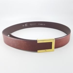 Vintage Hand-Finished Brown Cowhide Leather Belt